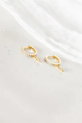 18K Gem Drop Earrings