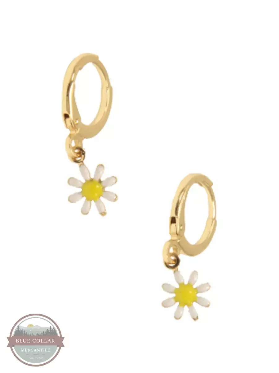 338-225E Daisy Hoop Earrings