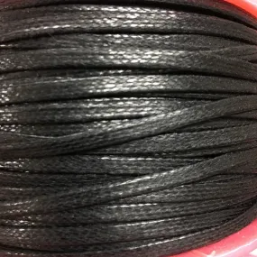 4mm Flat Wax Cotton (10m) - Black