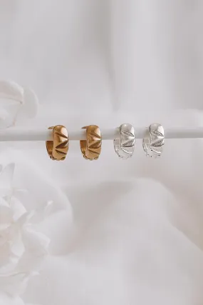 Athena - Stainless Steel Hoop Earrings
