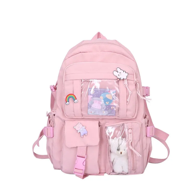 Back to school backpack Schoolbag Girl INS Korean Edition College Wind High Junior High Students SEN Department Of Girls Backpack