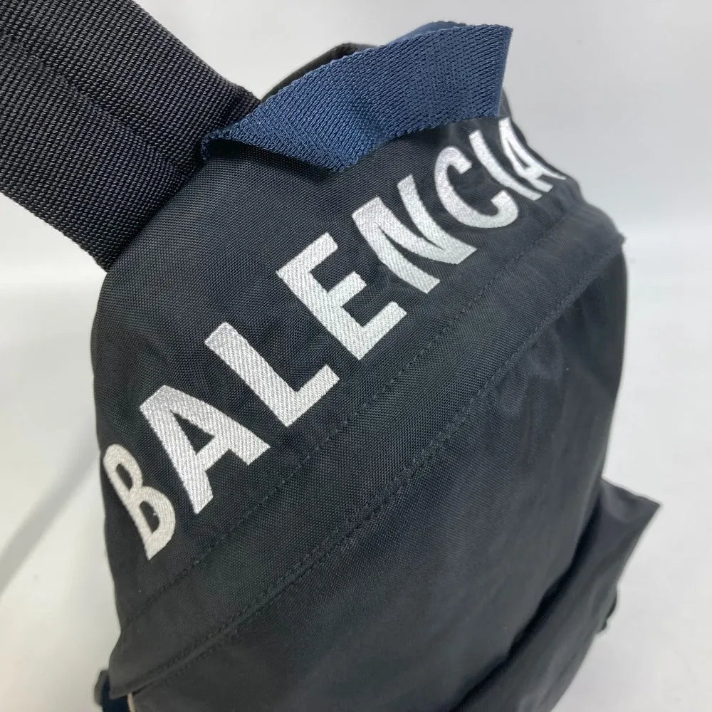 BALENCIAGA Backpack 565798 Nylon black Backpack Wheel Backpack S mens Used Authentic