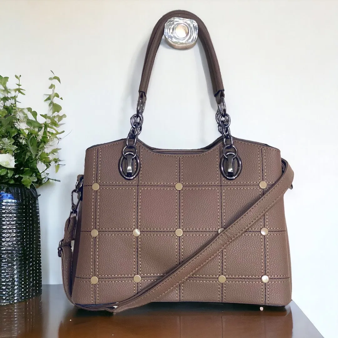 bobby Calfskin Satchel gray