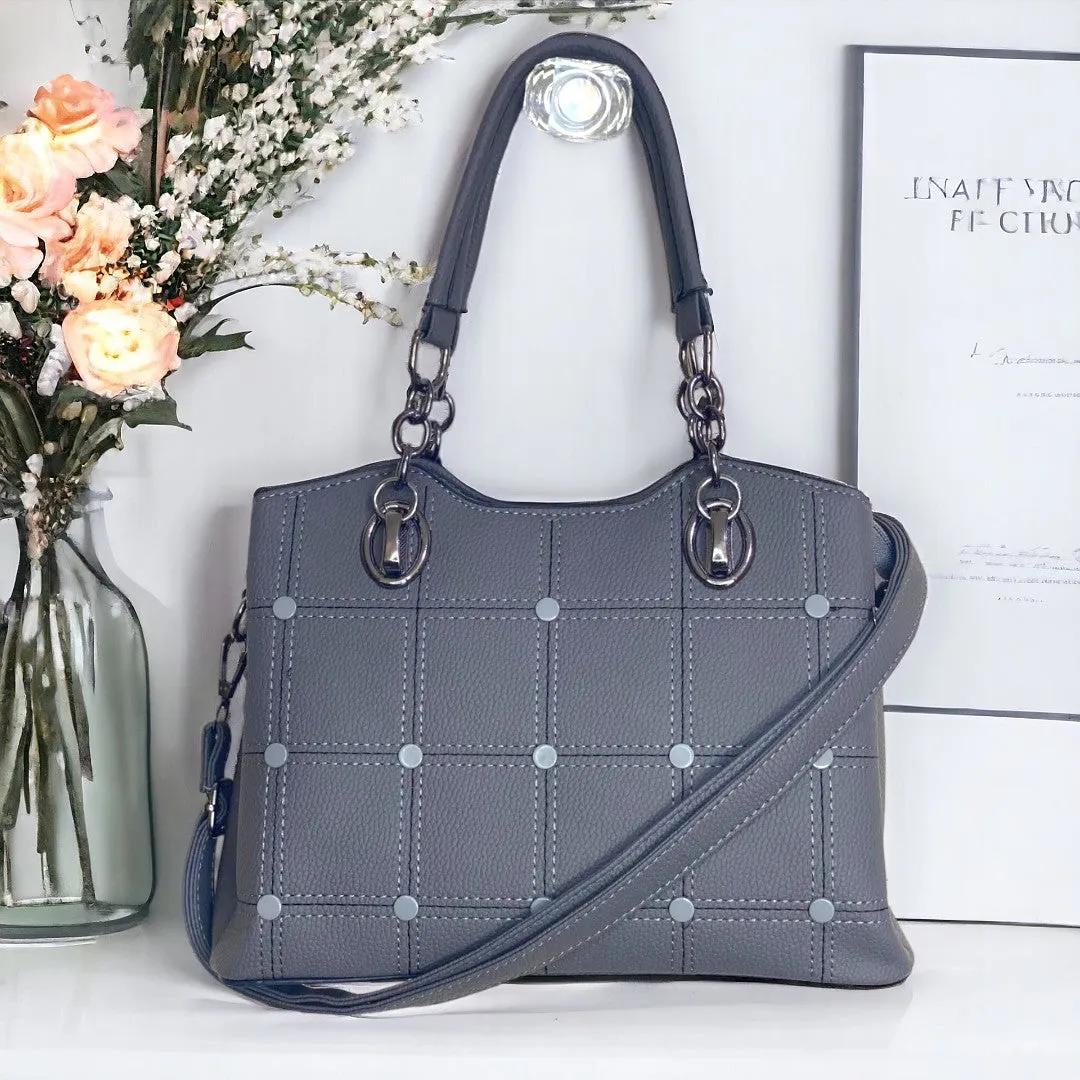bobby Calfskin Satchel gray