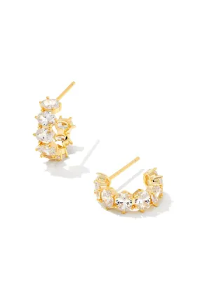 Cailin Crystal Huggie Earrings - Gold\CZ | Kendra Scott