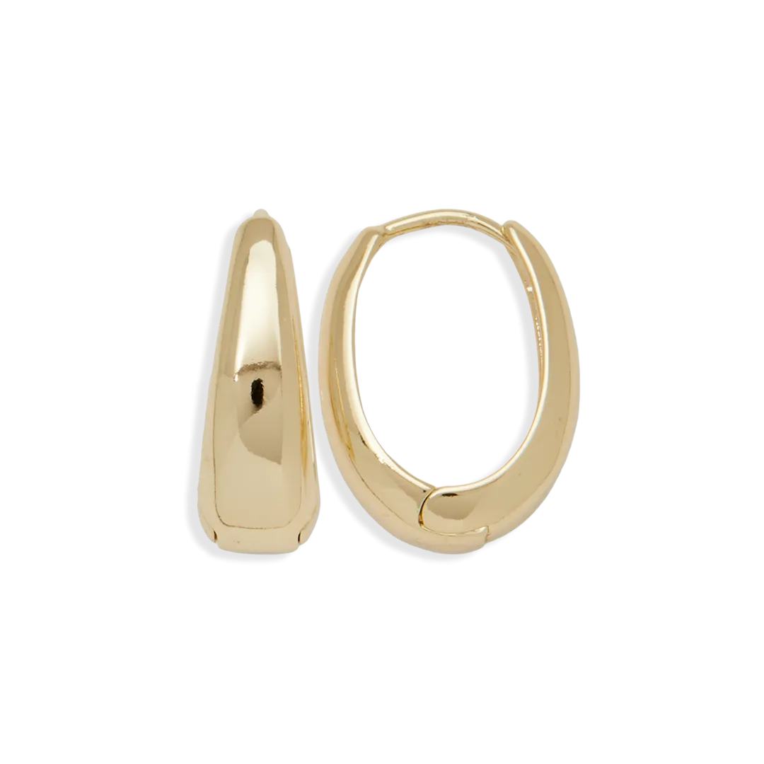 Chunky Teardrop Hoop Earrings