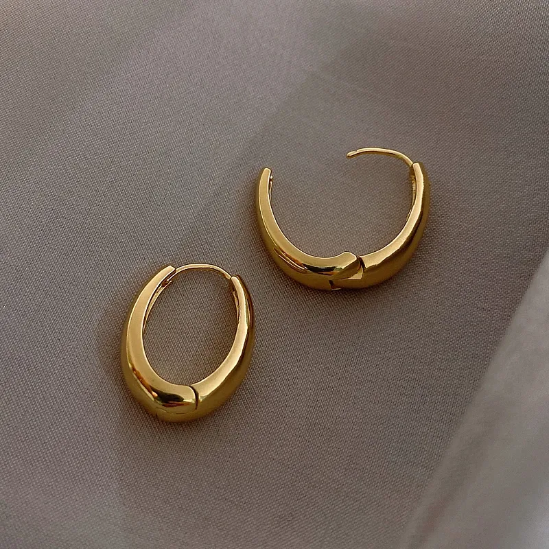 Chunky Teardrop Hoop Earrings