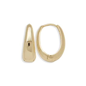 Chunky Teardrop Hoop Earrings