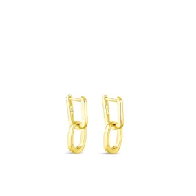 Collectible Travel Treasures™ Charm Holder Huggie Hoop Earrings Gold