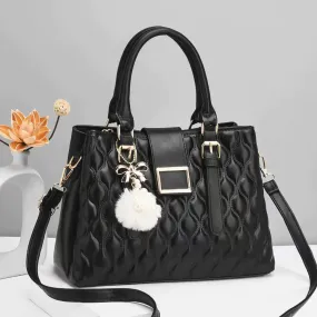 Corrugated Calfskin Bag black