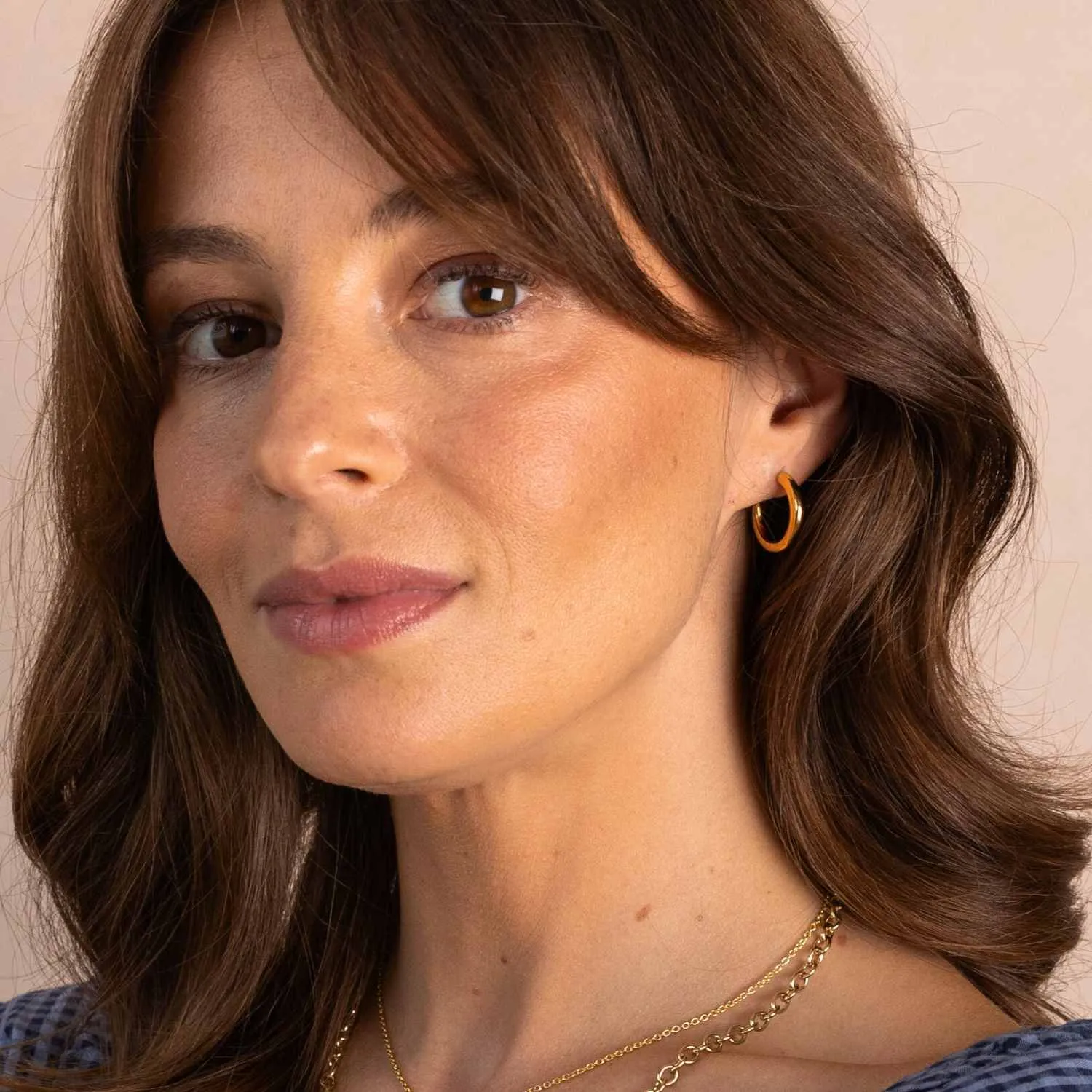 Fernshaw Gold Vermeil Polished Hoop Earrings