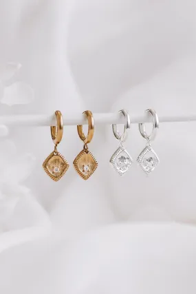 Genevieve - Stainless Steel Hoop Earrings