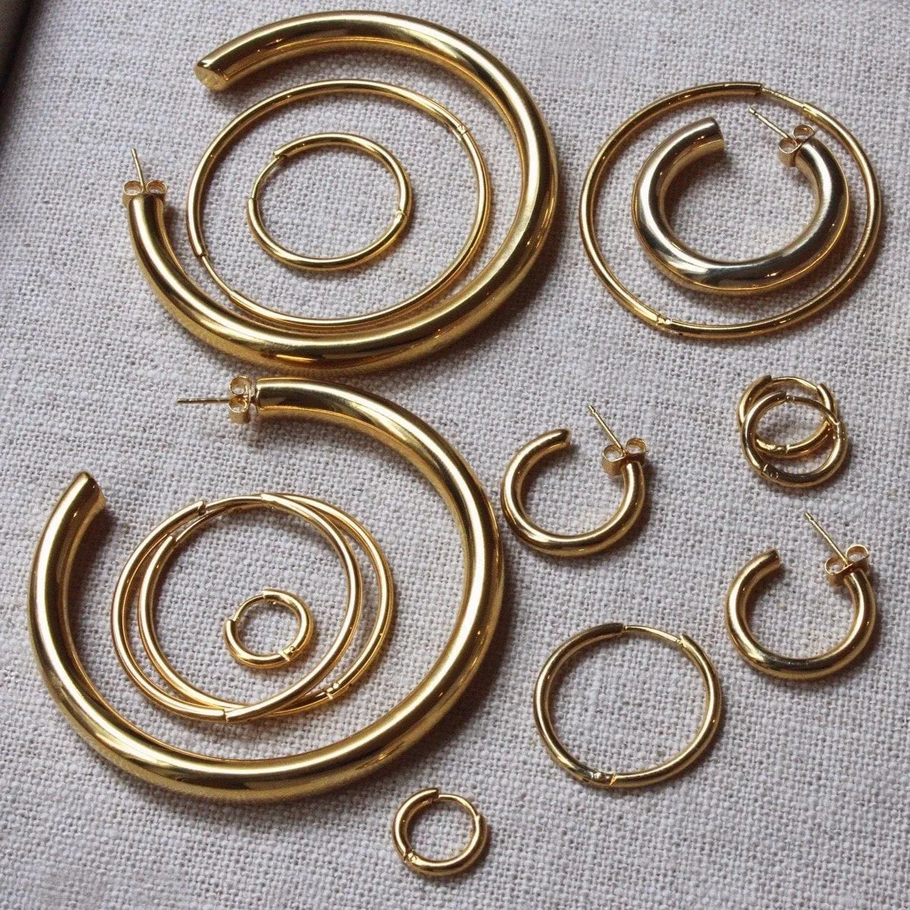 Gold Huggie Hoops