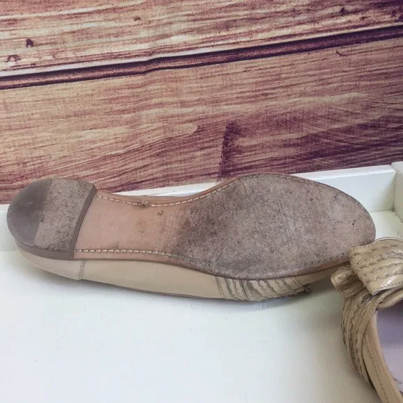 Miu Miu Tan Patent Leather Bow Loafers