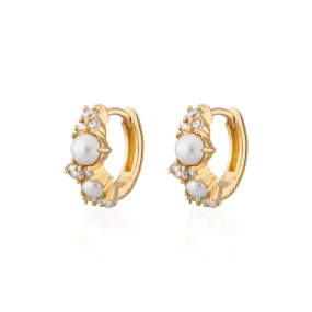 Pearl Huggie Earrings