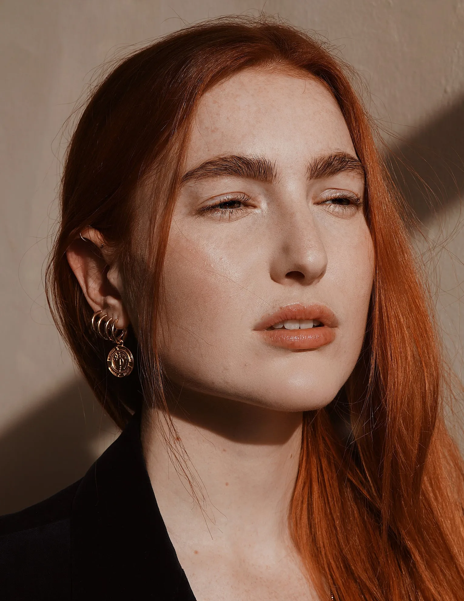 Rose Hoop earring <br>Solid Gold