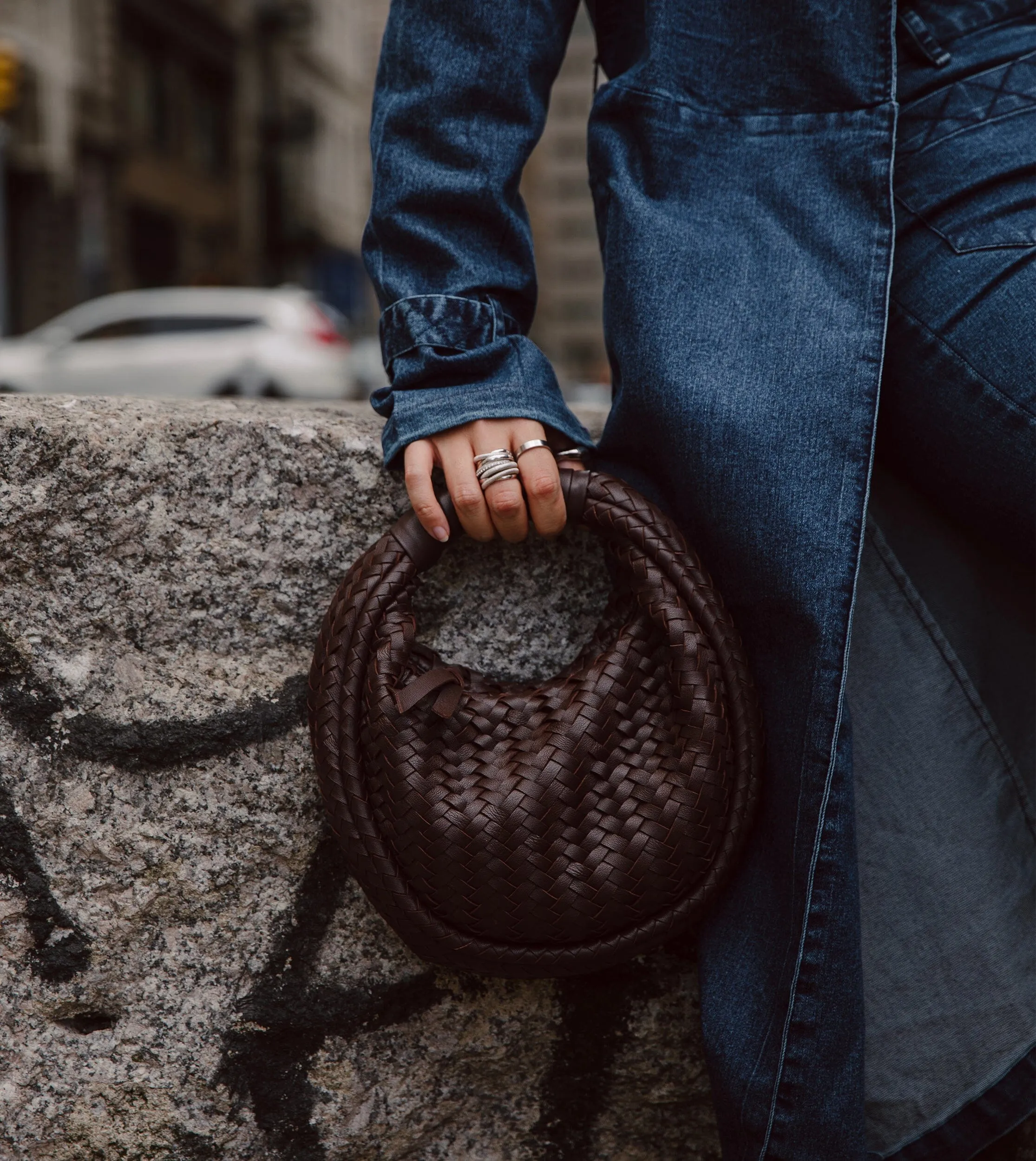 Santiago Mini Hobo Bag | Chocolate