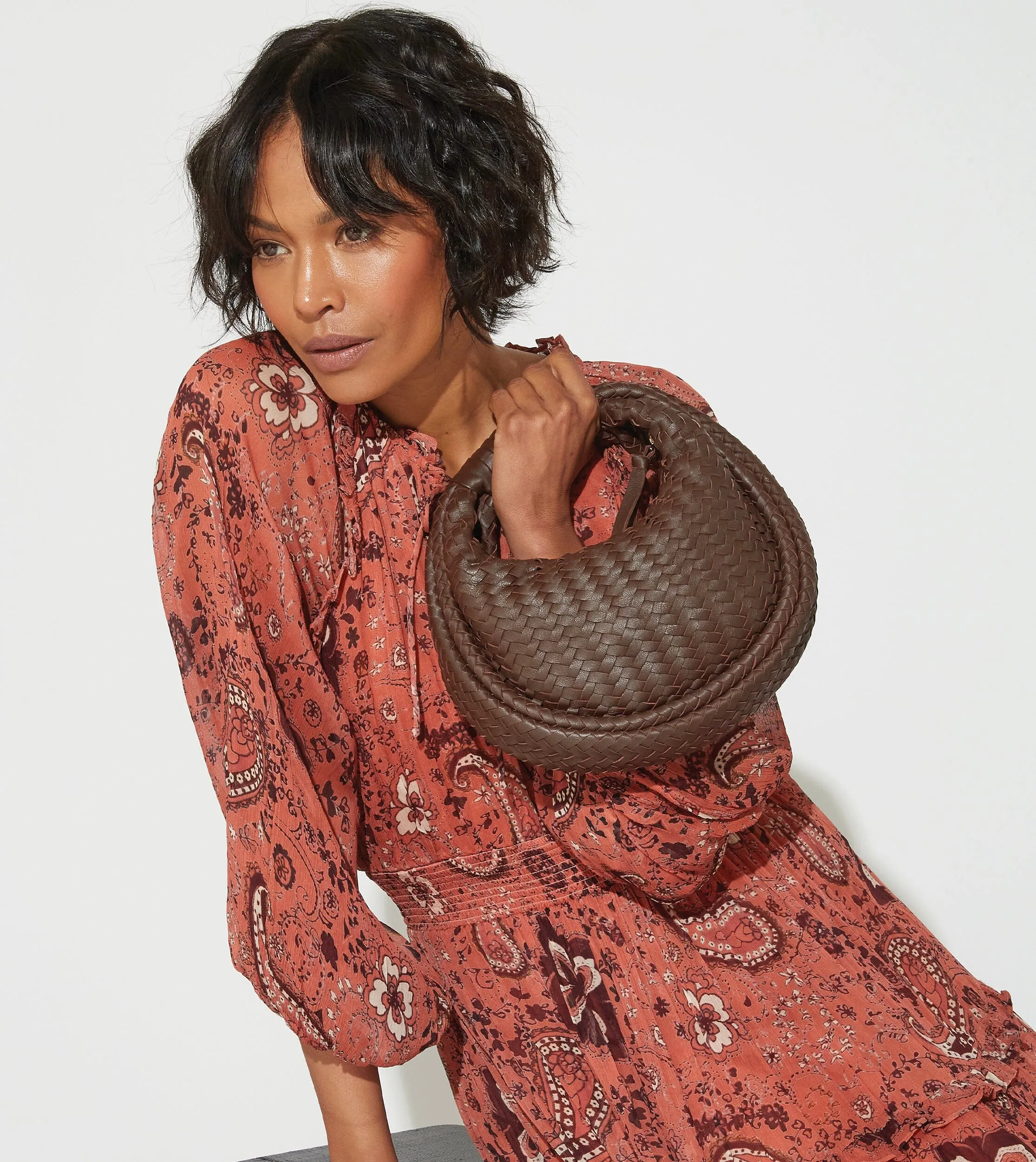 Santiago Mini Hobo Bag | Chocolate
